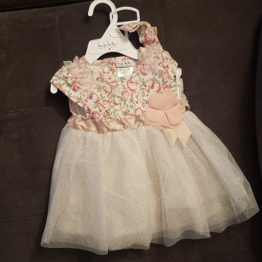 3/6 M Baby girl 3 piece dress set